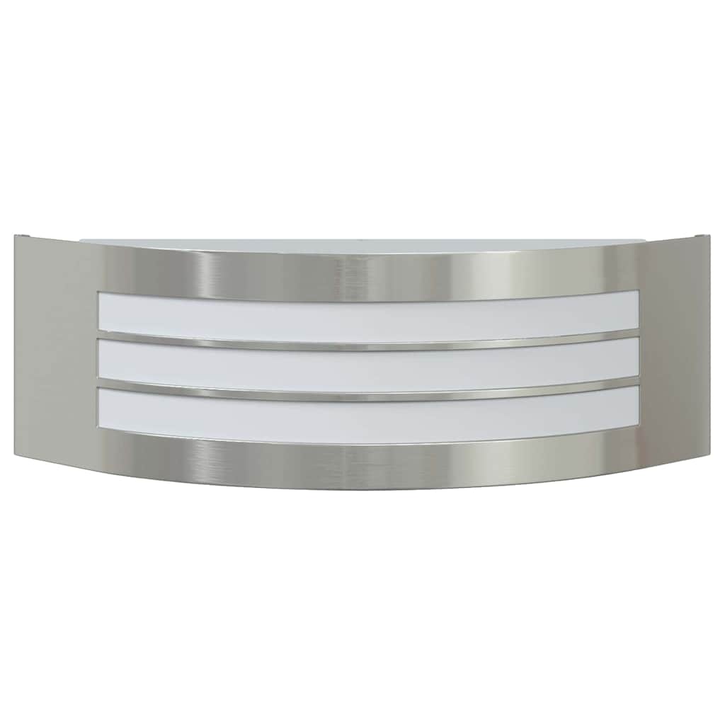 Applique murale extérieure argentée 32 x 10 x 10 cm acier inoxydable et plastique