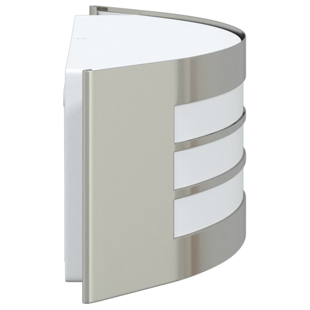 Applique murale extérieure argentée 32 x 10 x 10 cm acier inoxydable et plastique