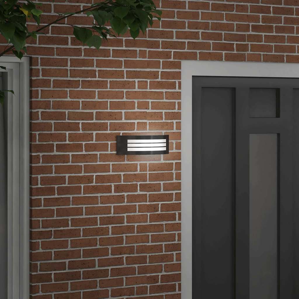 Outdoor Wall Light Black 32 x 10 x 10 cm Stainless Steel and Plastic