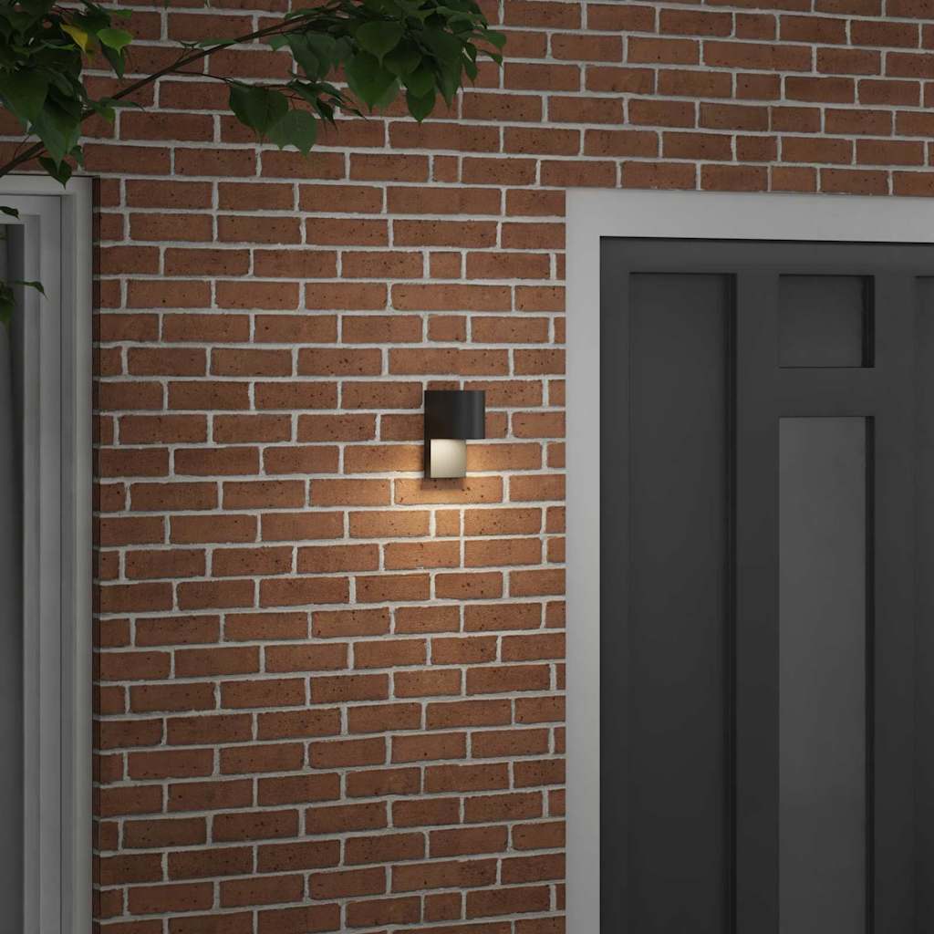 Applique murale extérieure noire 12 x 7 x 15 cm acier inoxydable