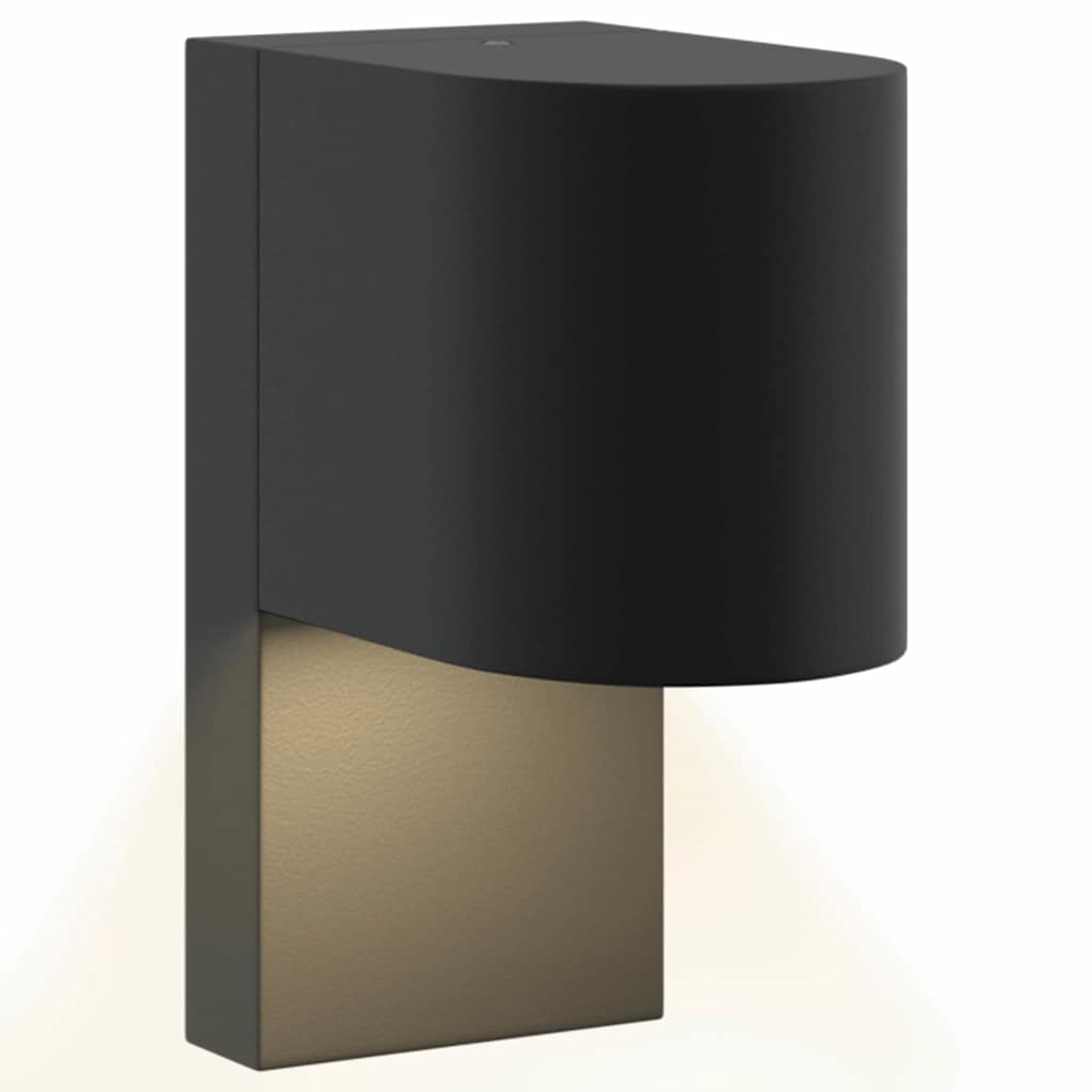 Applique murale extérieure noire 12 x 7 x 15 cm acier inoxydable