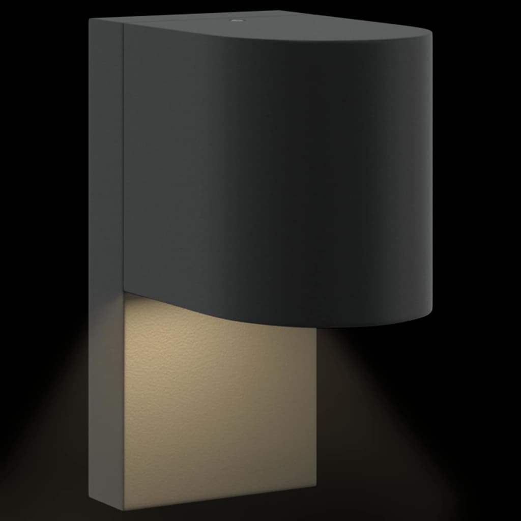 Applique murale extérieure noire 12 x 7 x 15 cm acier inoxydable