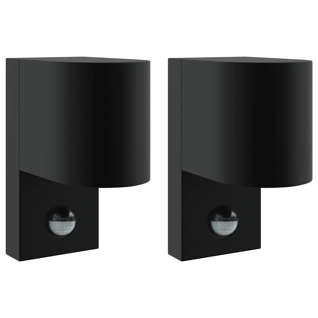 Außenwandleuchte 2 pcs Schwarz 12 x 7 x 15 cm Edelstahl