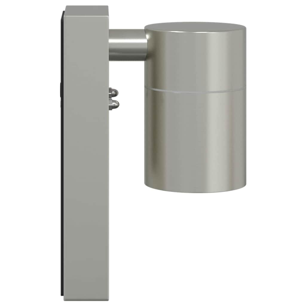 Außenwandleuchte Silber 6,5 x 10,5 x 16 cm Edelstahl und Glas