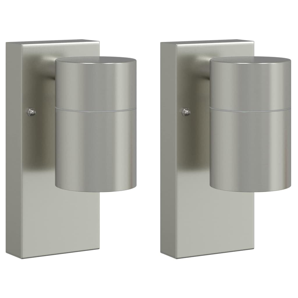 Außenwandleuchte 2 pcs Silber 6,5 x 10,5 x 16 cm