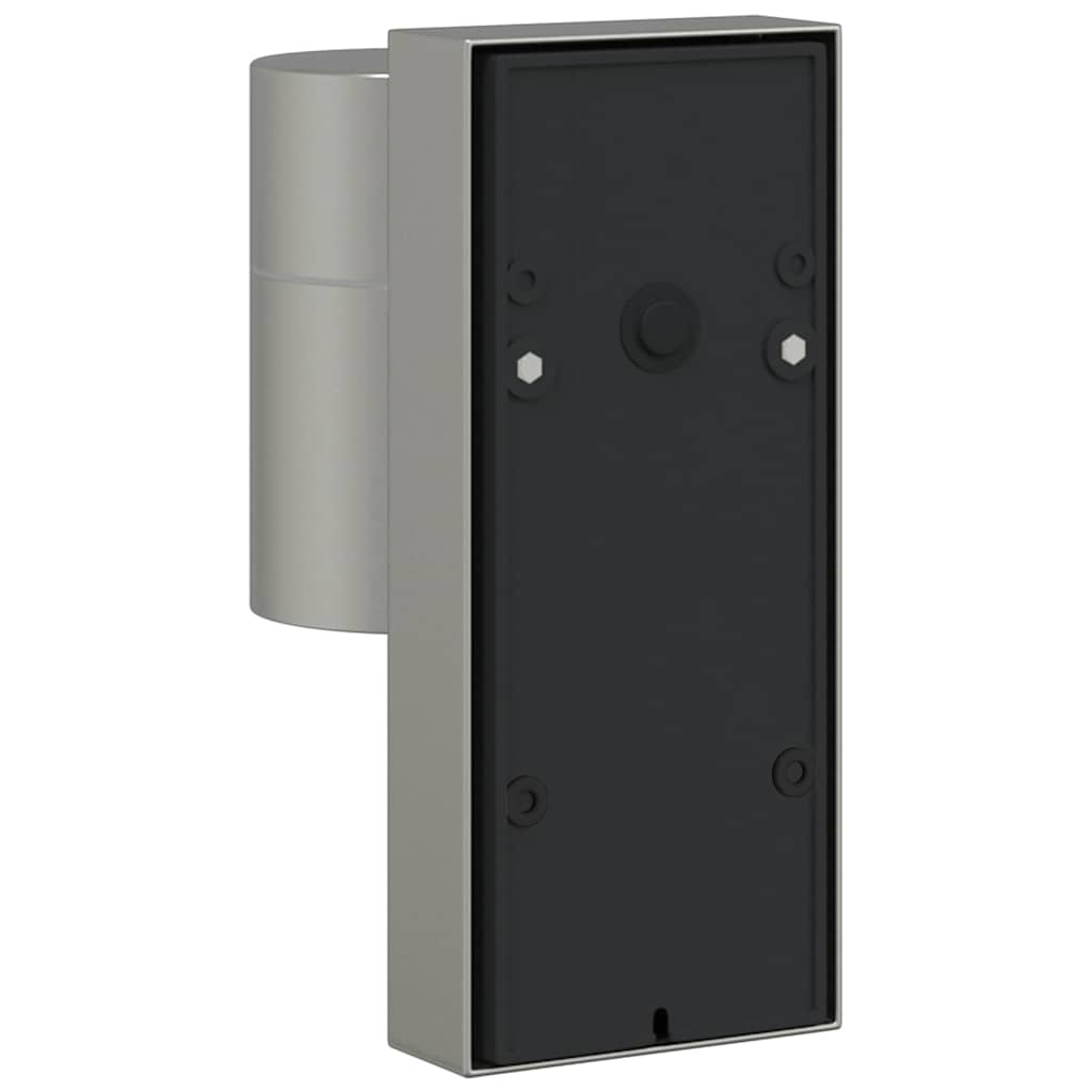 Applique murale argent 6,5 x 10,5 x 16 cm acier inoxydable et verre