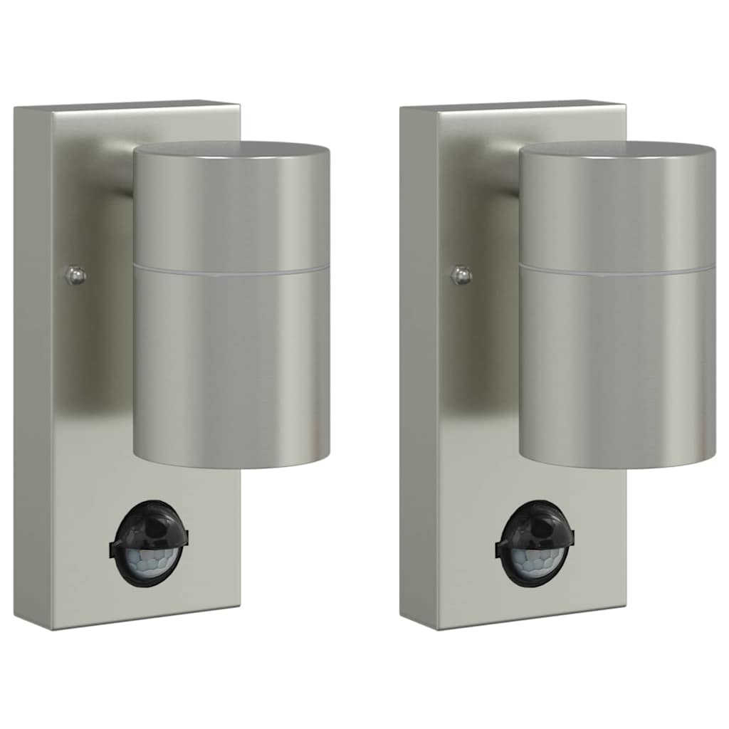 Außenwandleuchte 2 pcs Silber 6,5 x 10,5 x 16 cm