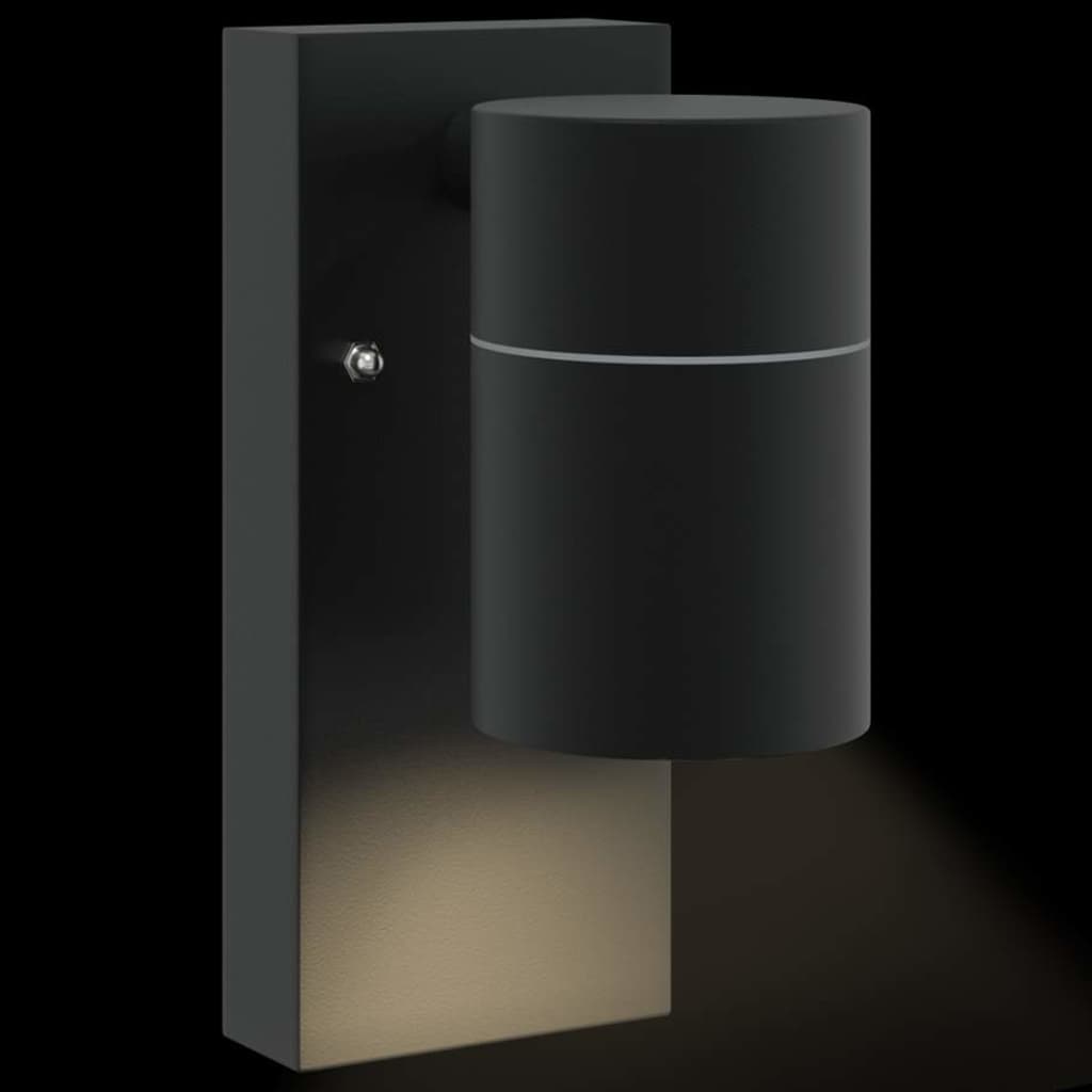 Außenwandleuchte 2 pcs Schwarz 6,5 x 10,5 x 16 cm