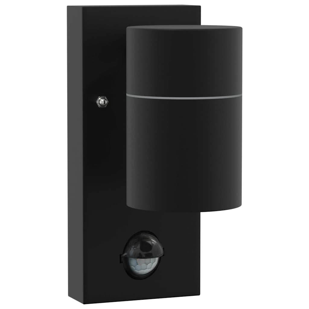 Applique murale extérieure 2 pcs noir 6,5 x 10,5 x 16 cm