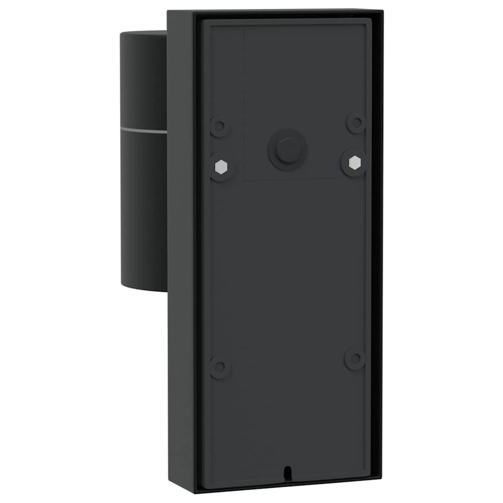Applique murale extérieure 2 pcs noir 6,5 x 10,5 x 16 cm