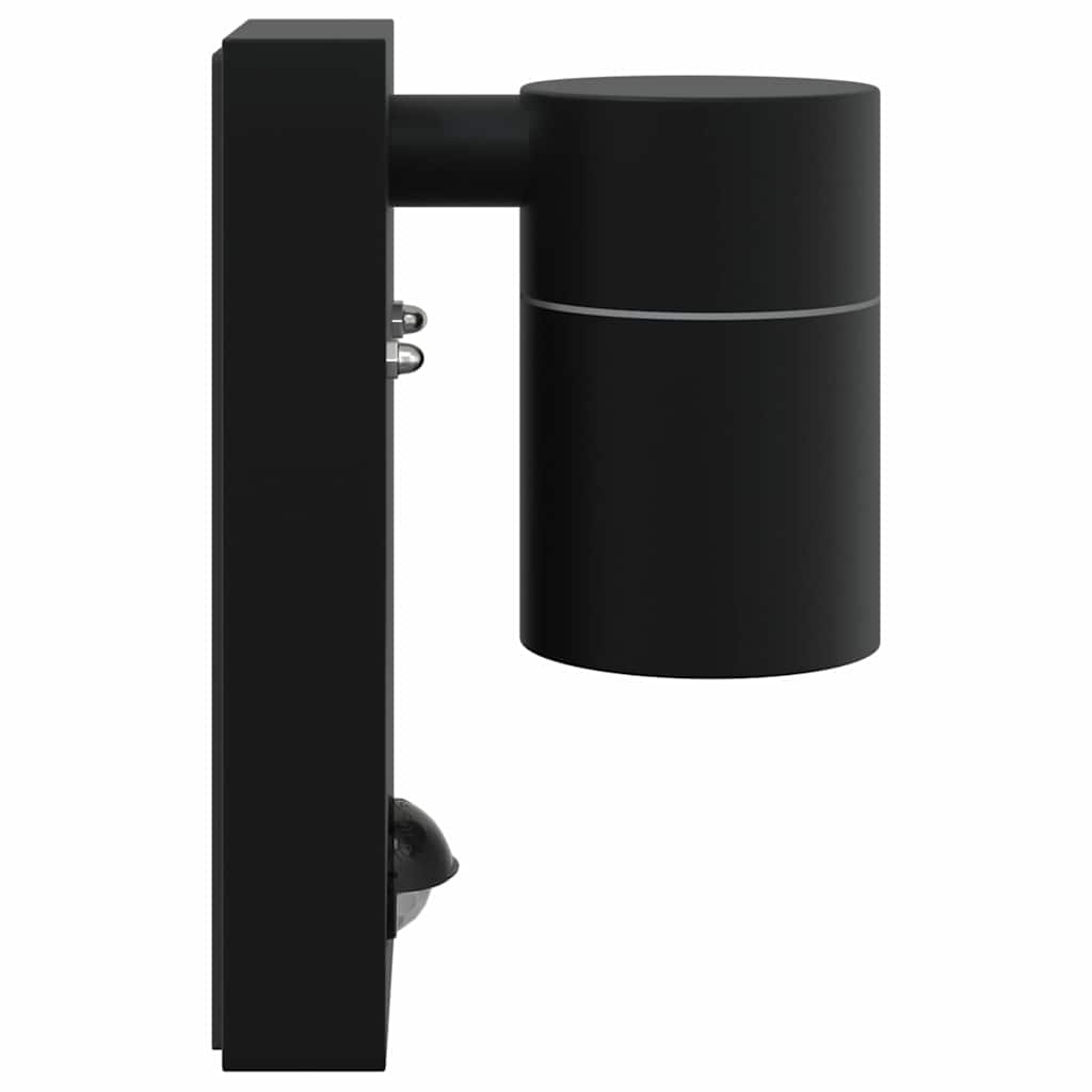Applique murale extérieure 2 pcs noir 6,5 x 10,5 x 16 cm