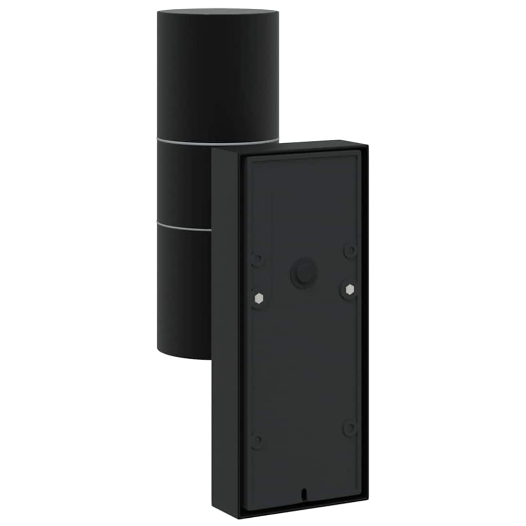 Applique murale extérieure 2 pcs Noir 7 x 10 x 22 cm