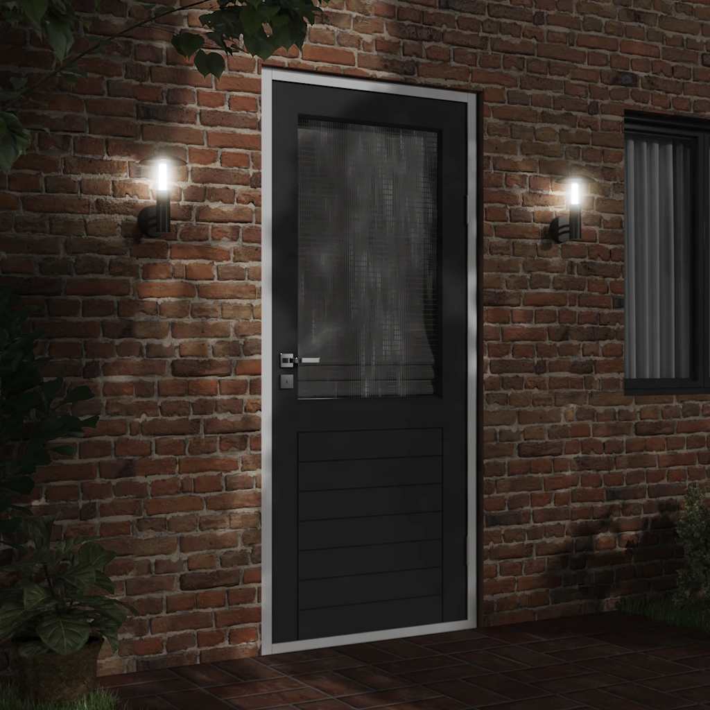 Applique murale extérieure noire en acier inoxydable