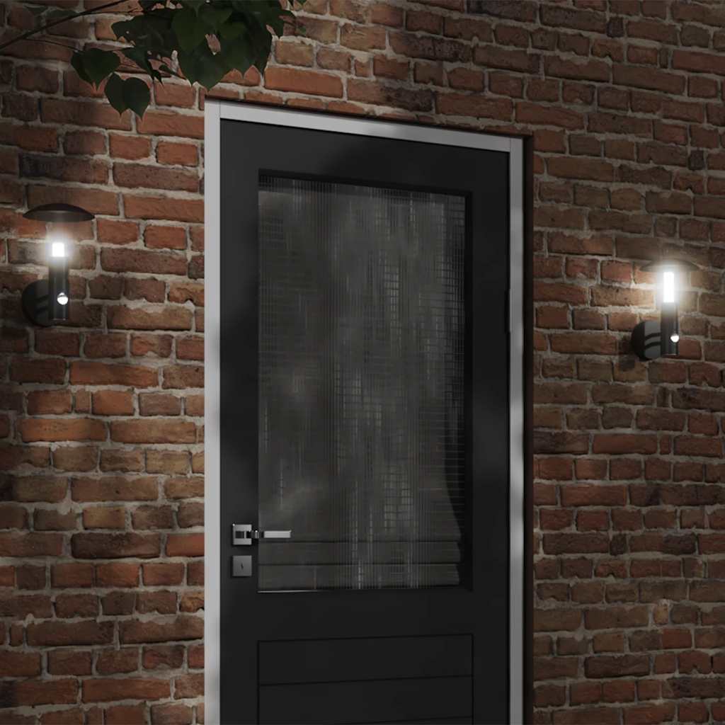 Applique murale extérieure avec détecteur de mouvement Noir Acier inoxydable