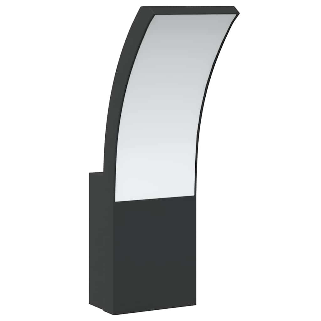 Appliques murales LED d'extérieur 2 pcs. Noir Aluminium moulé sous pression