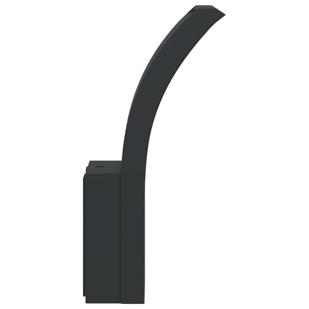 Appliques murales LED d'extérieur 2 pcs. Noir Aluminium moulé sous pression