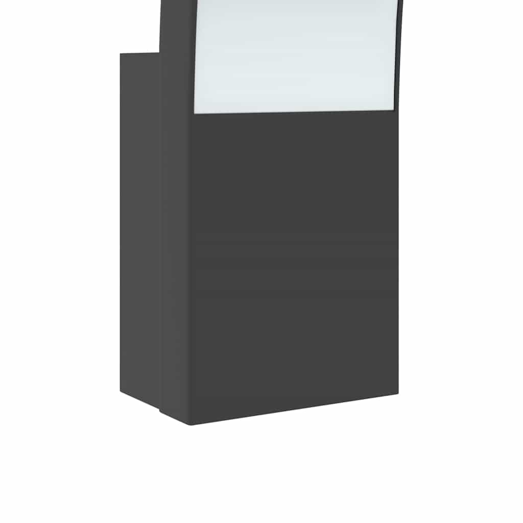 Appliques murales LED d'extérieur 2 pcs. Noir Aluminium moulé sous pression