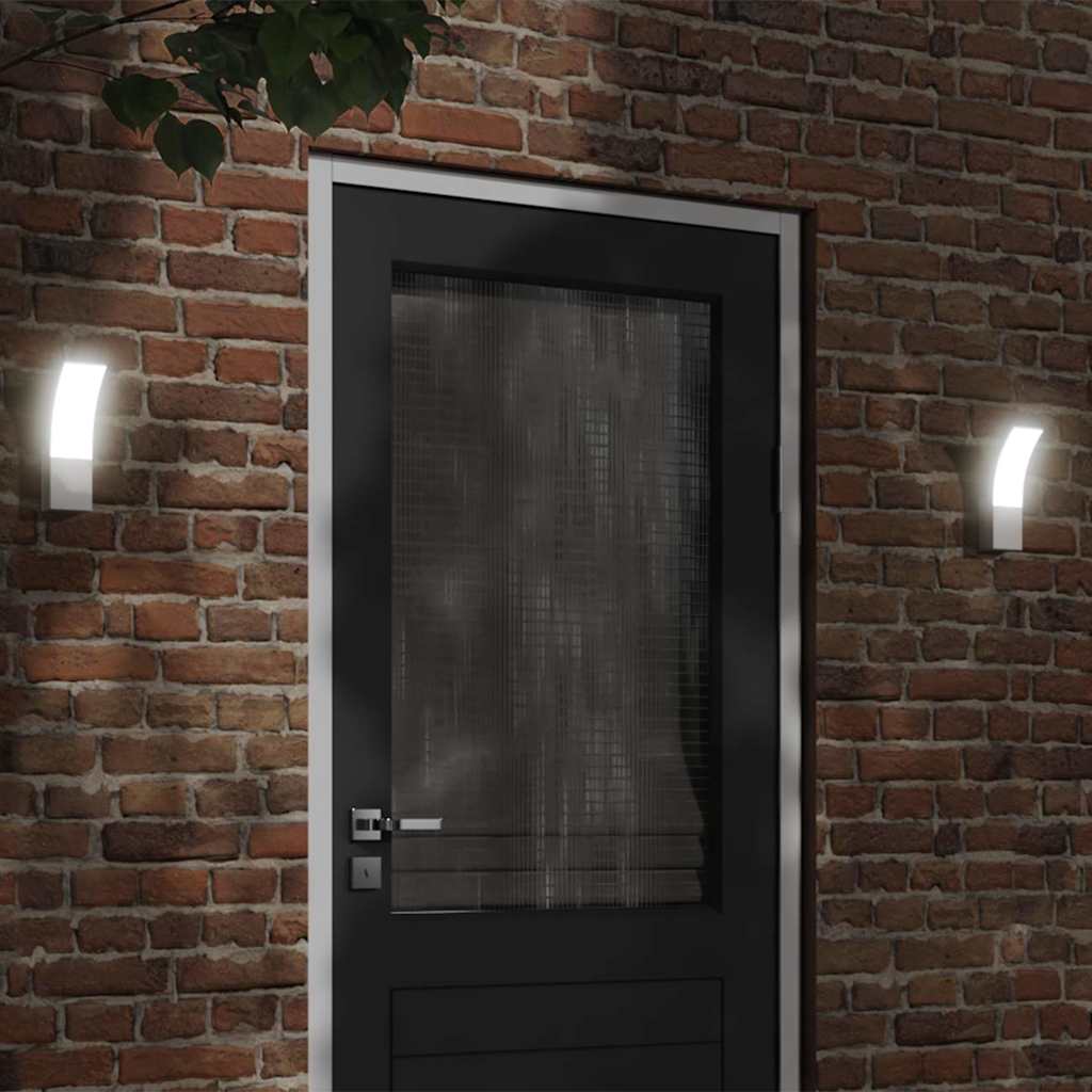 LED Outdoor Wall Lights 2 pcs. White Die-Cast Aluminum
