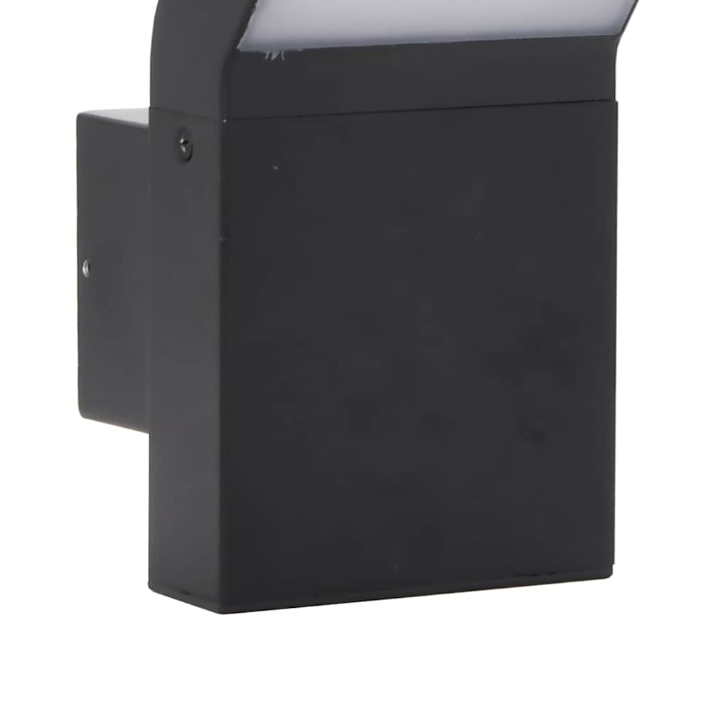 LED Outdoor Wall Lights 2 pcs. Black Die-cast Aluminum