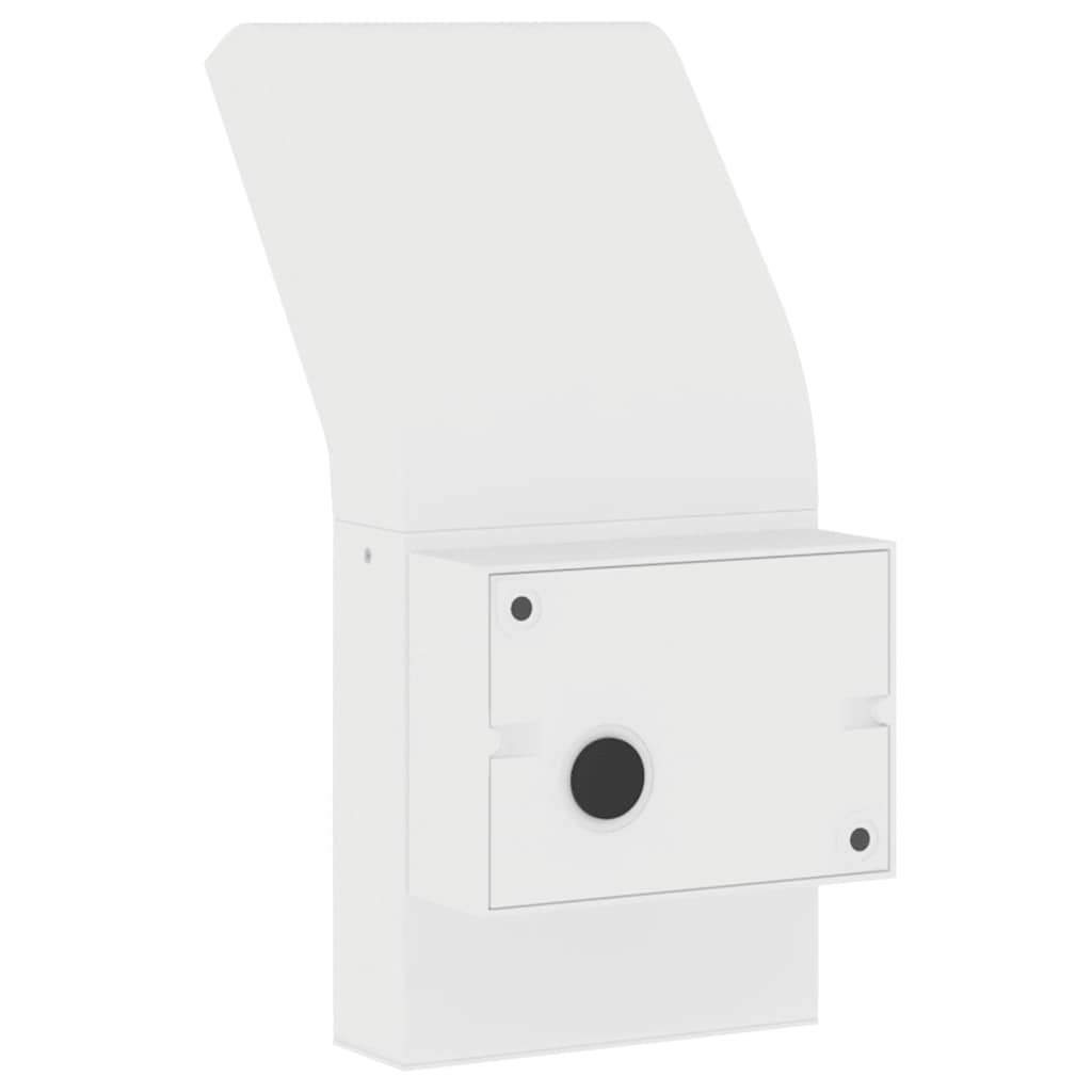 Appliques murales LED d'extérieur avec capteur 2 pièces Blanc Aluminium moulé sous pression
