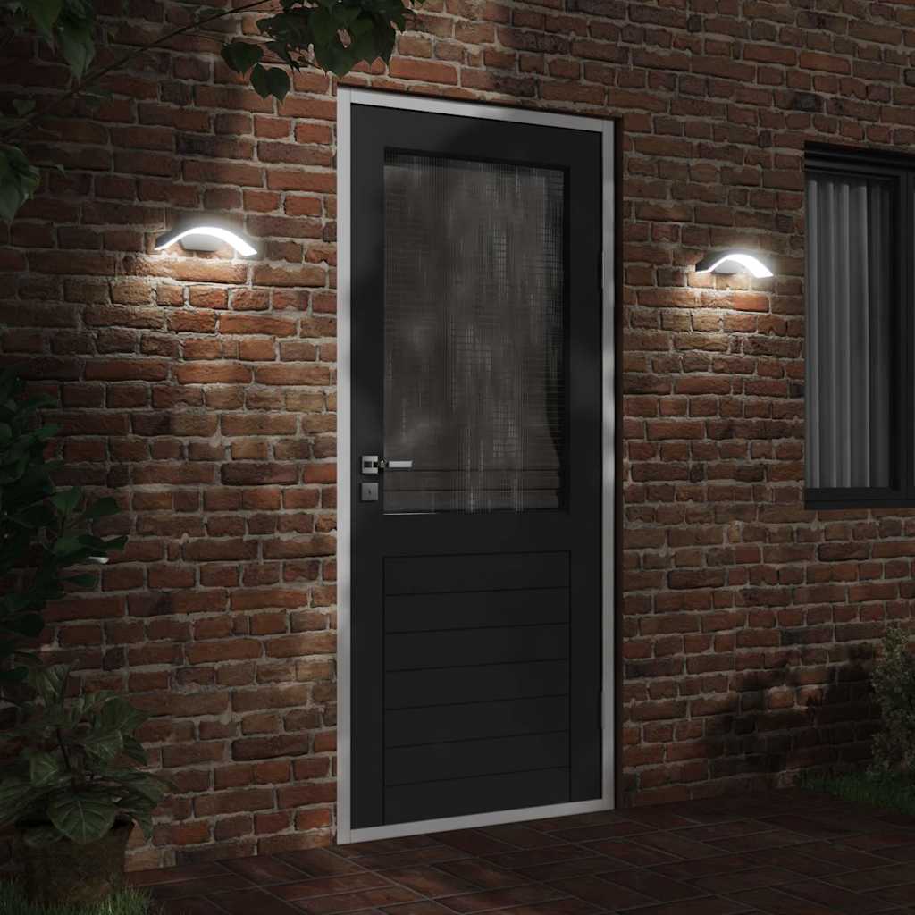 LED Outdoor Wall Lights 2 pcs. Black Die-cast Aluminum