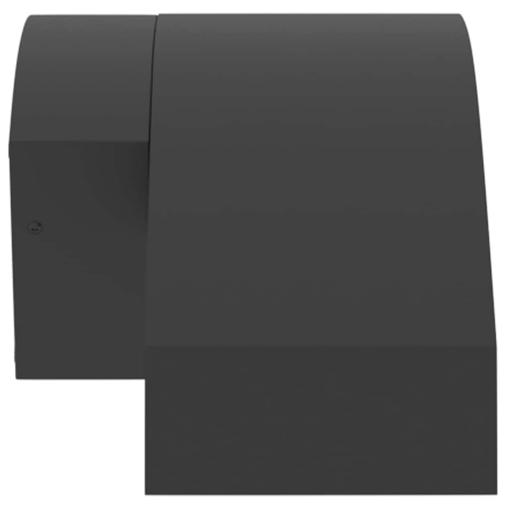 LED Outdoor Wall Light with Sensor Black Die-cast Aluminum
