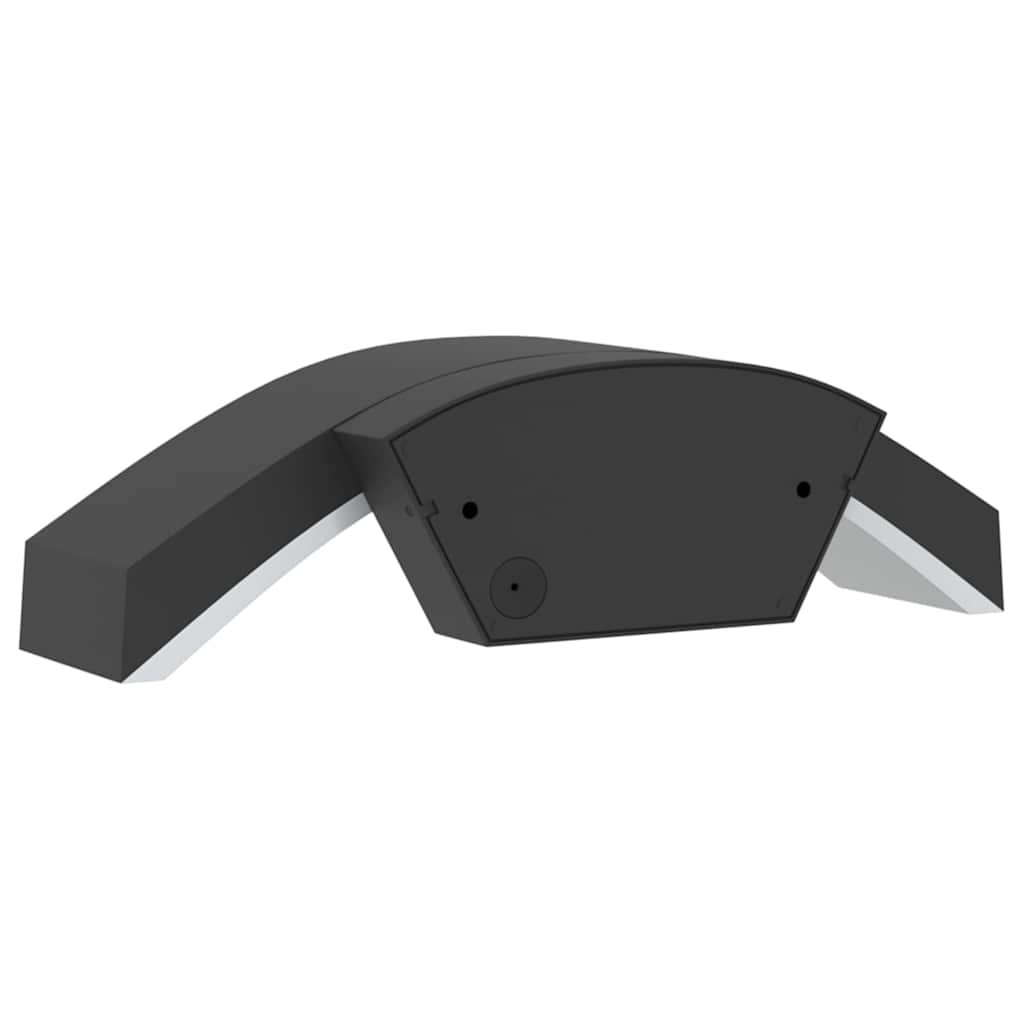 LED Outdoor Wall Light with Sensor Black Die-cast Aluminum