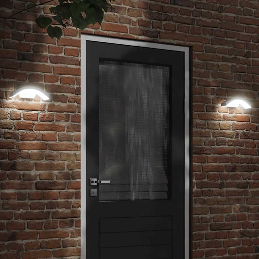 LED-Außenwandleuchten 2 Stk. Weiß Aluminiumdruckguss