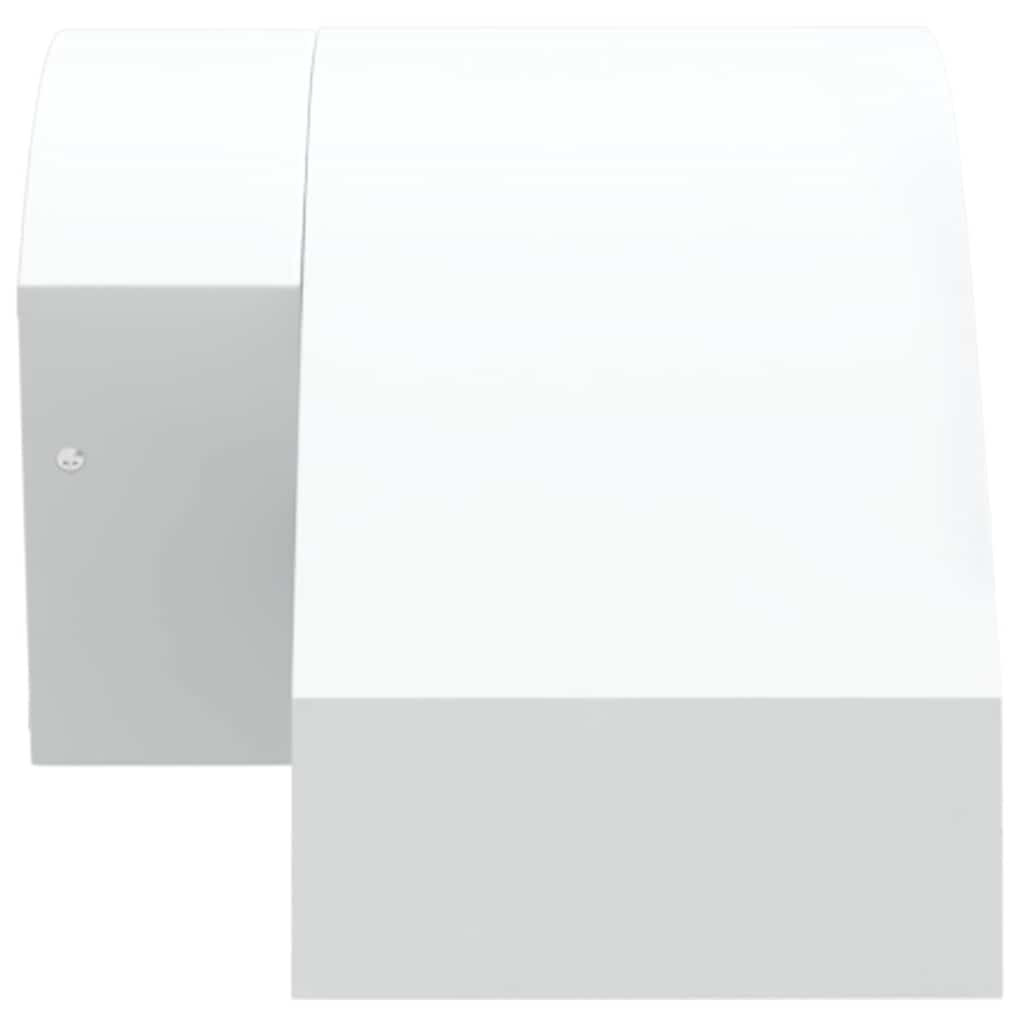LED-Außenwandleuchten mit Sensor 2 Stk. Weiß Aludruckguss