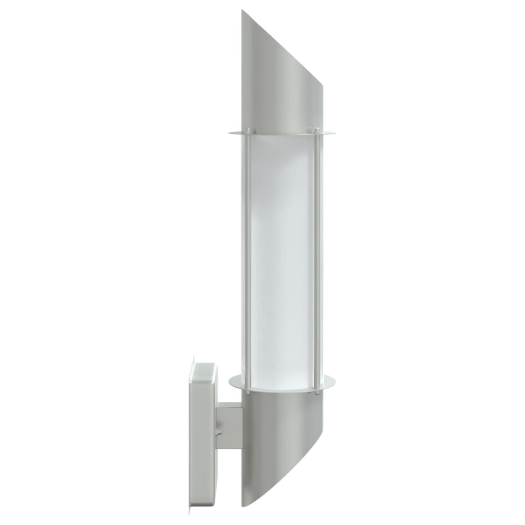 Outdoor wall lights 2 pcs. Silver stainless steel