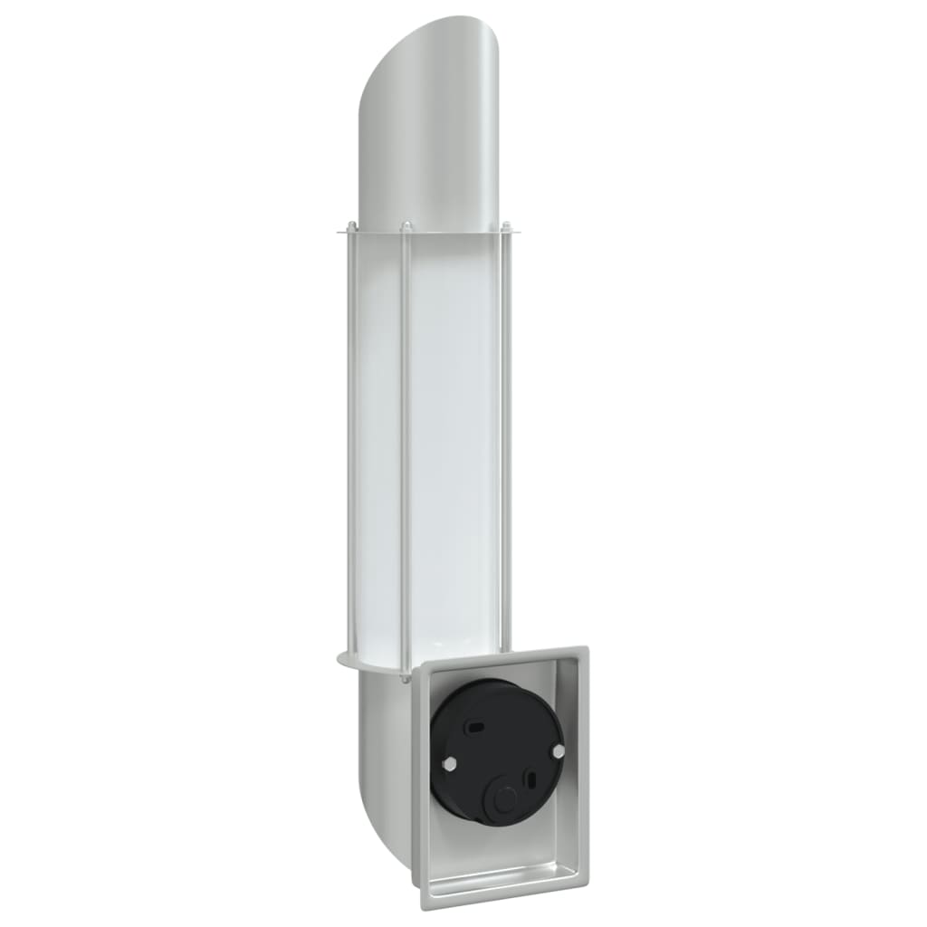 Outdoor wall lights 2 pcs. Silver stainless steel