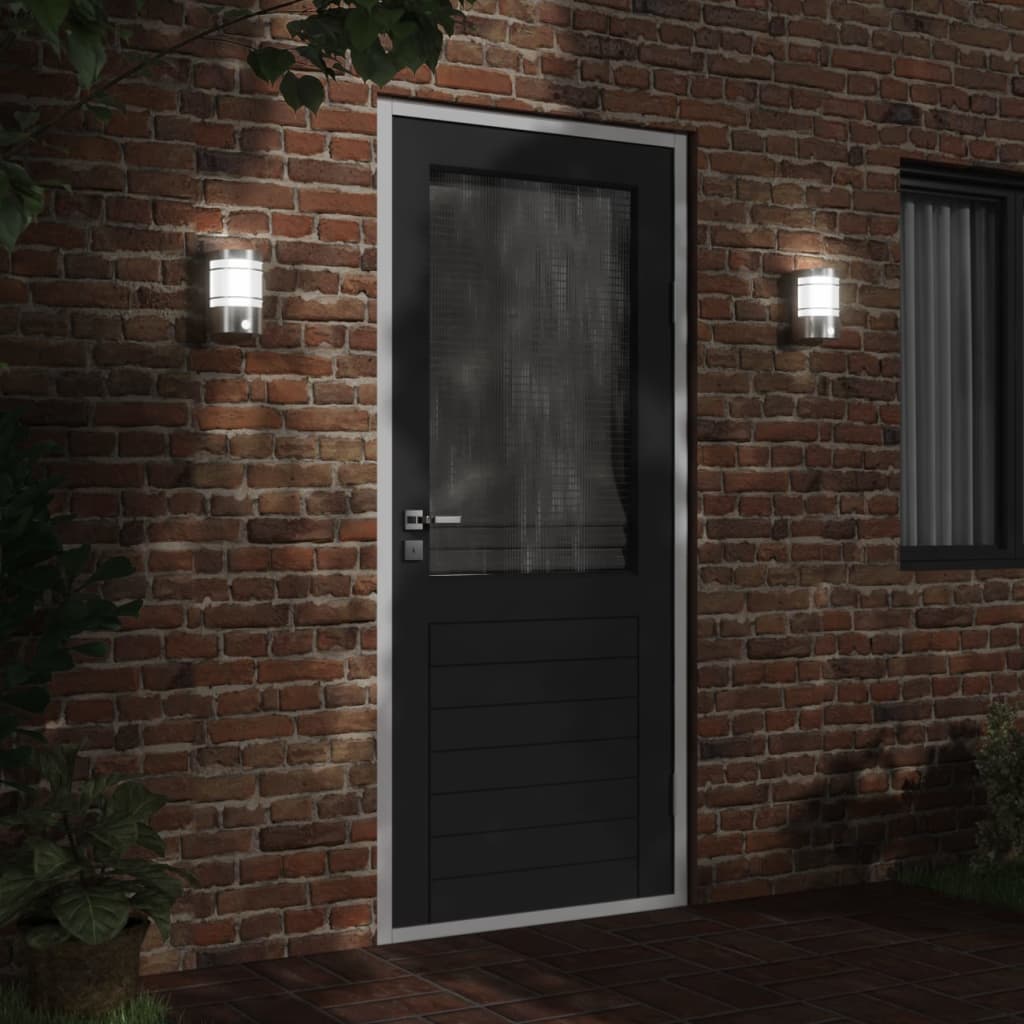 Outdoor Wall Lights with Motion Sensor 2 pcs. Silver Stainless Steel