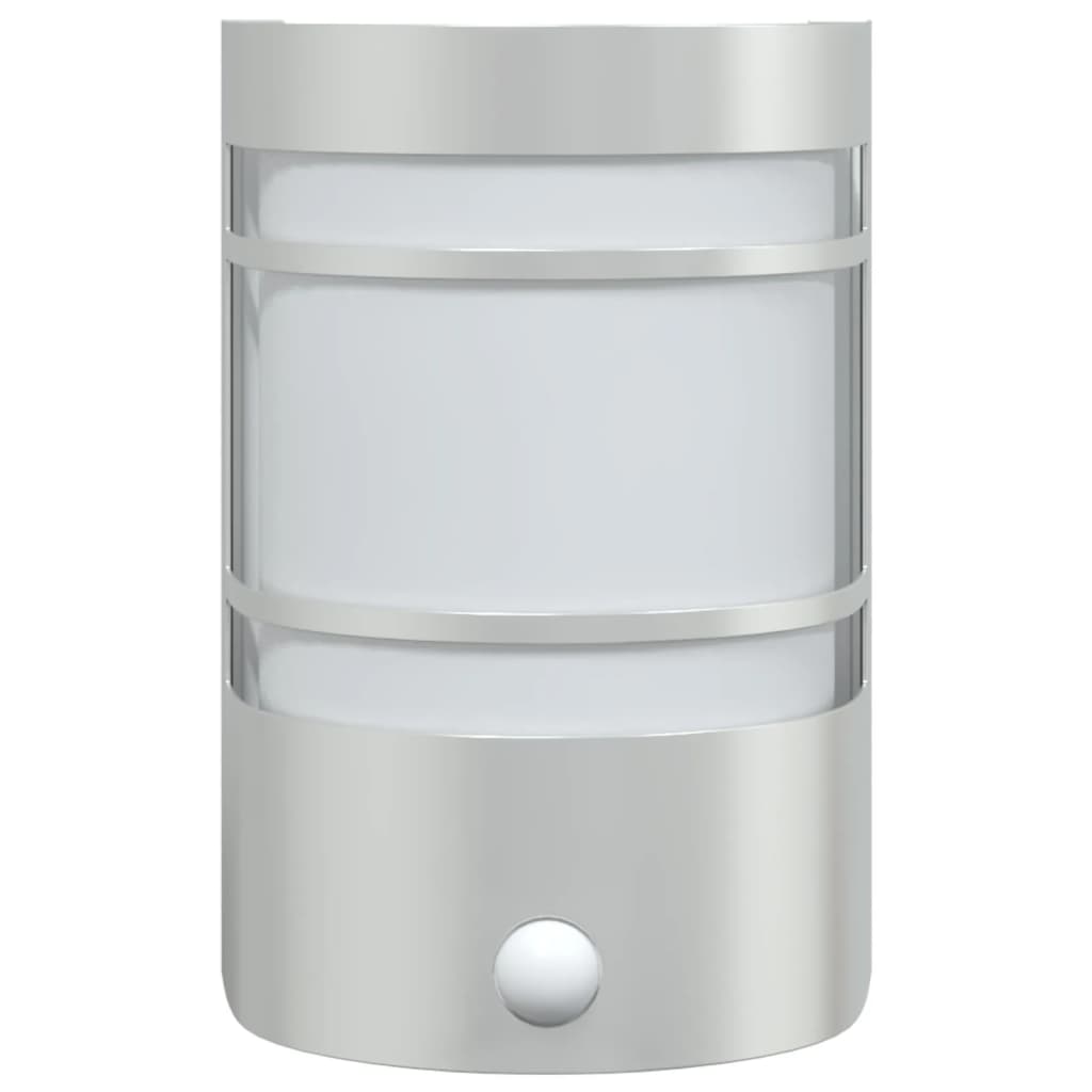 Outdoor Wall Lights with Motion Sensor 2 pcs. Silver Stainless Steel