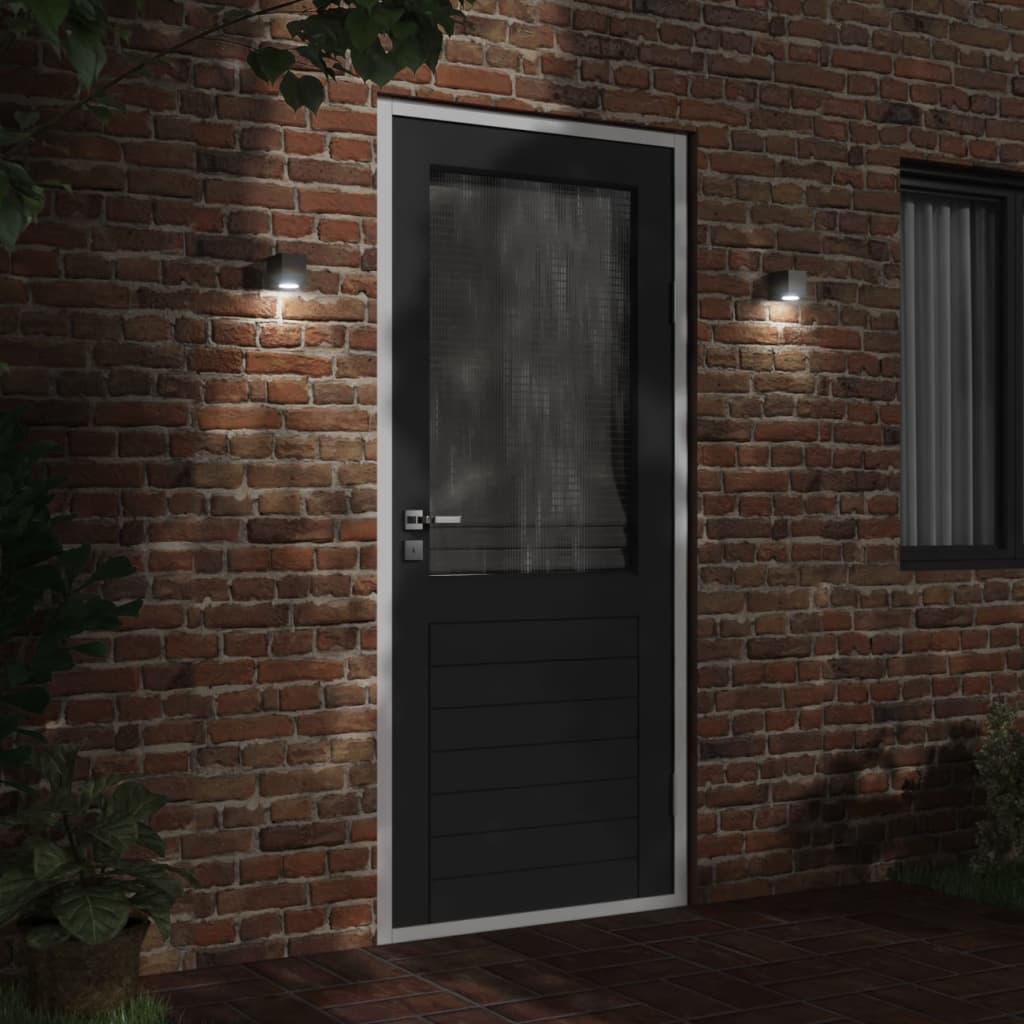 Applique murale extérieure noire en aluminium moulé sous pression