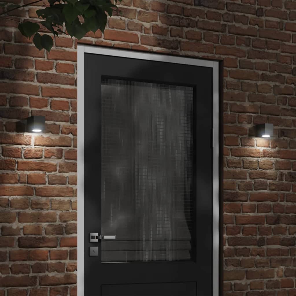 Applique murale extérieure noire en aluminium moulé sous pression