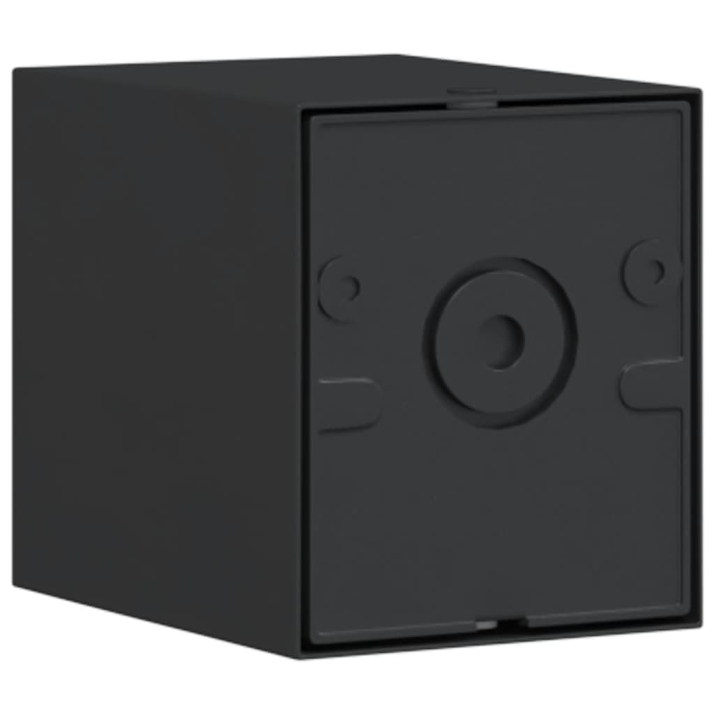 Outdoor wall lights, 2 pcs, black die-cast aluminum
