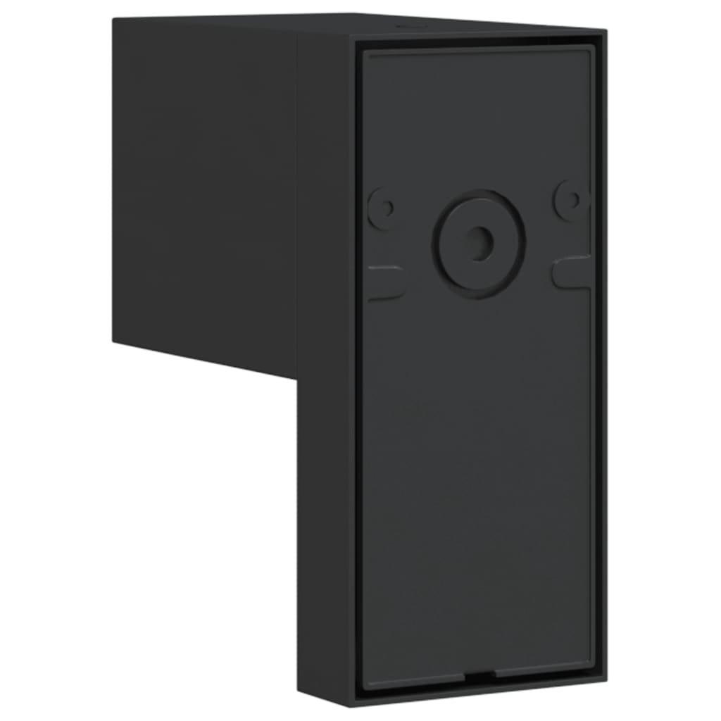 Outdoor Wall Light with Sensor Black Die-cast Aluminum