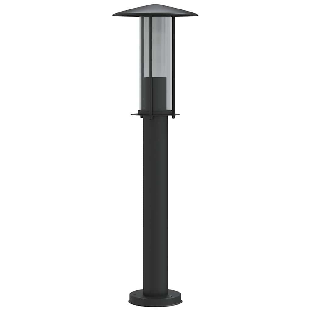 Borne lumineuse noire 60 cm acier inoxydable