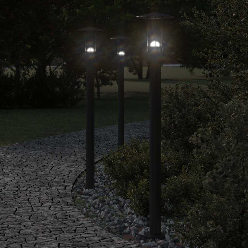 Path lights 3 pcs. Black 100 cm Stainless steel