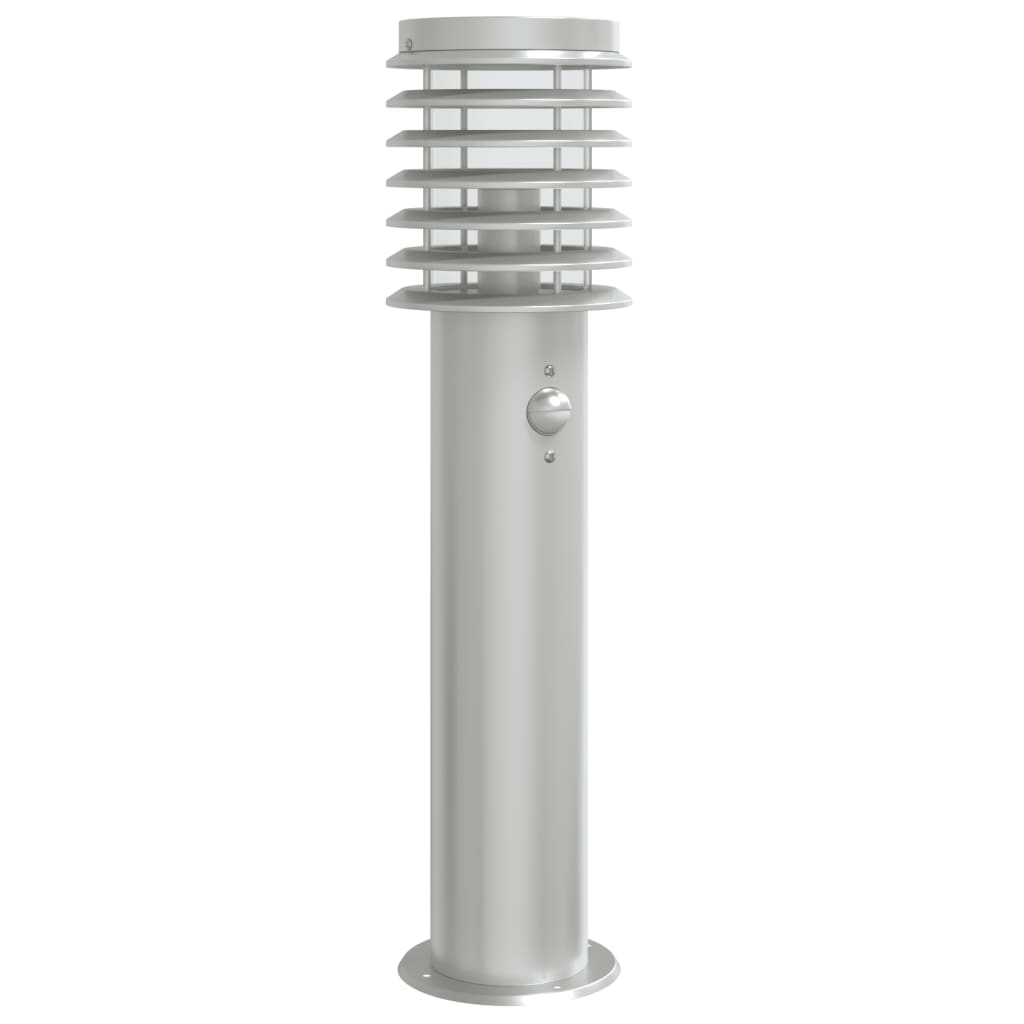Borne lumineuse avec détecteur de mouvement Argent 60 cm Acier inoxydable