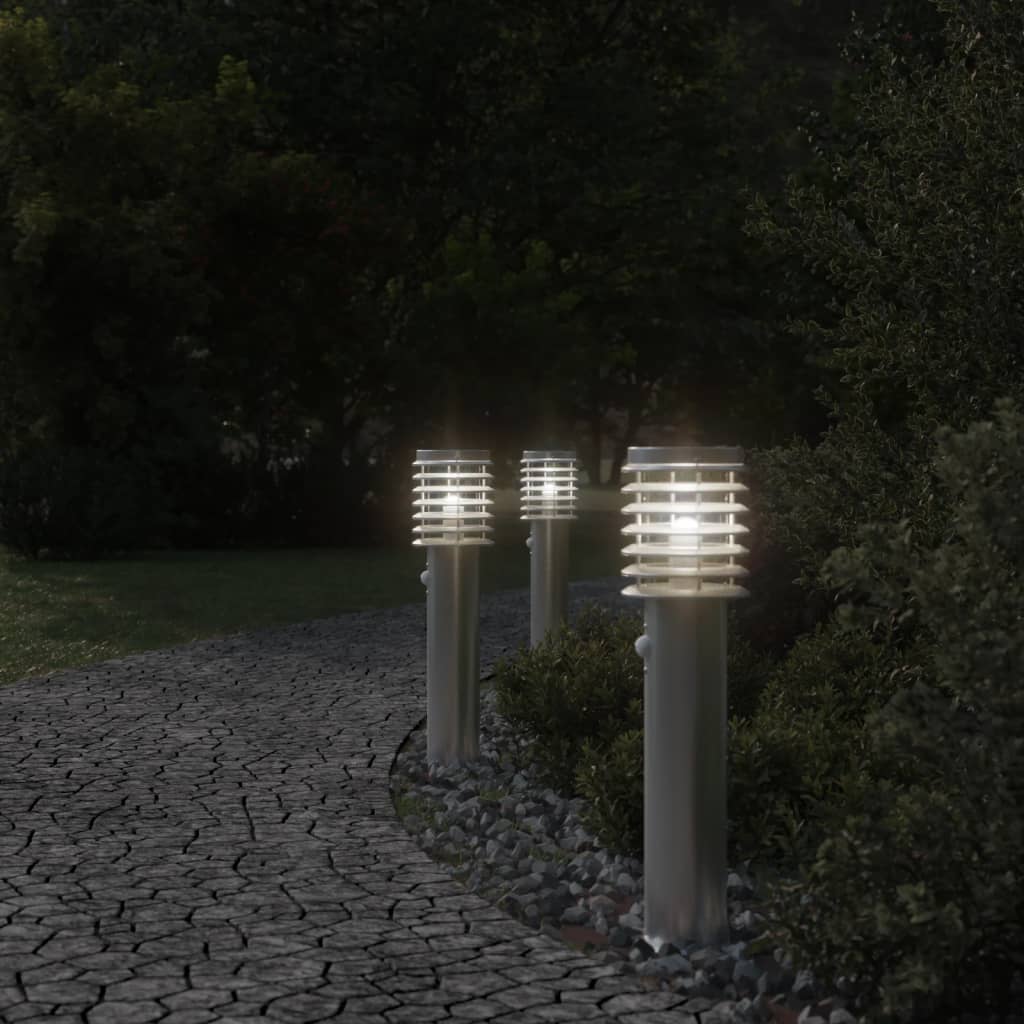 Borne lumineuse avec détecteur de mouvement Argent 60 cm Acier inoxydable