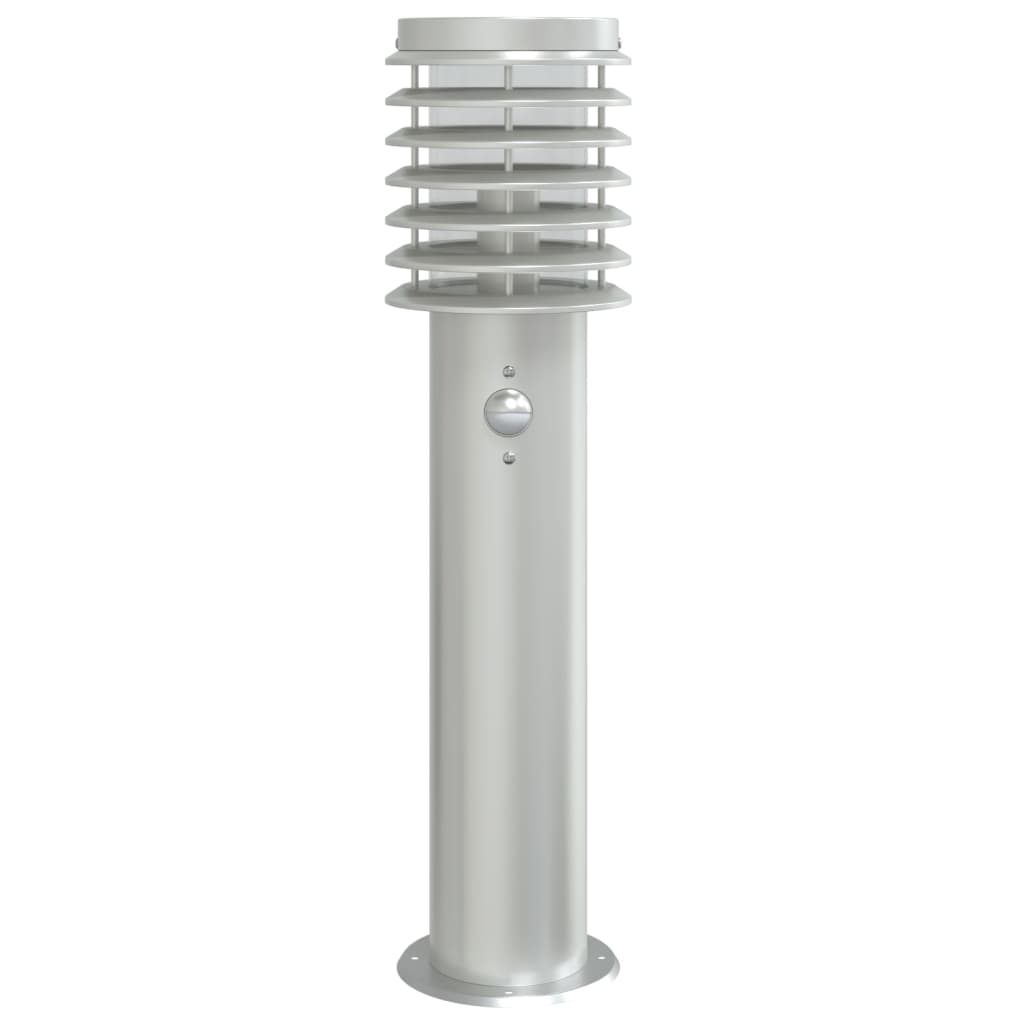 Borne lumineuse avec détecteur de mouvement Argent 60 cm Acier inoxydable