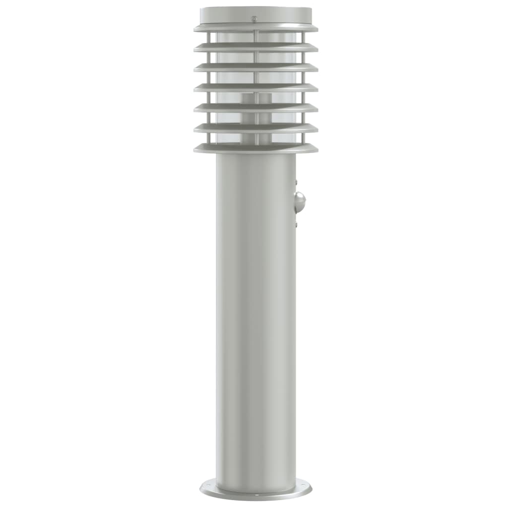 Borne lumineuse avec détecteur de mouvement Argent 60 cm Acier inoxydable