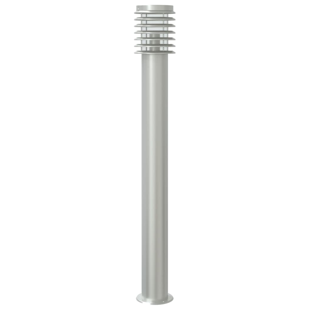 Lampes de chemin avec détecteur de mouvement 3 pcs. Argentées 110cm Acier inoxydable