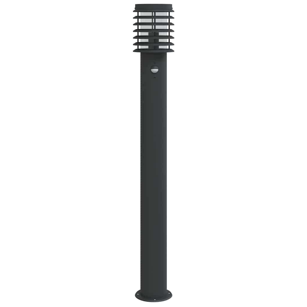 Wegeleuchten mit Bewegungsmelder 3 Stk. Schwarz 110cm Edelstahl