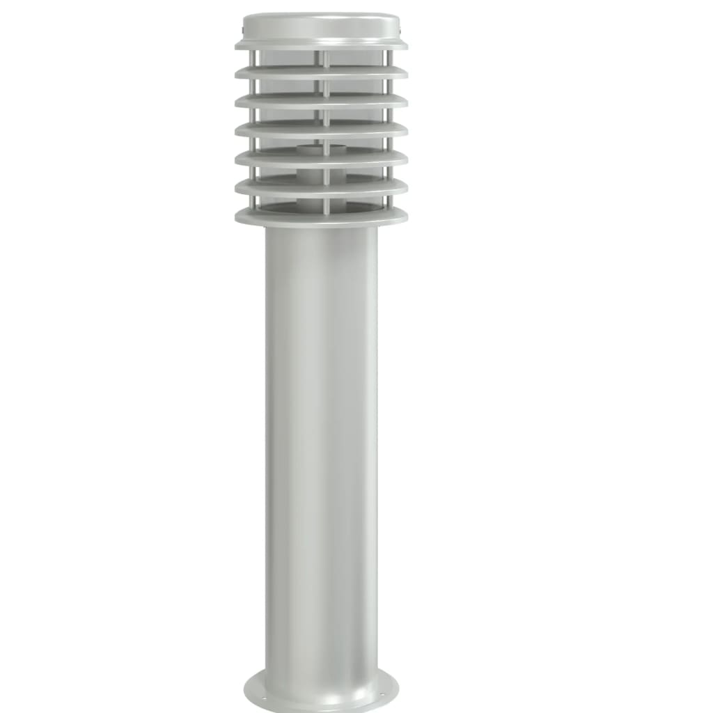 Pathway lights with socket 3 pcs. Silver 60 cm Stainless steel