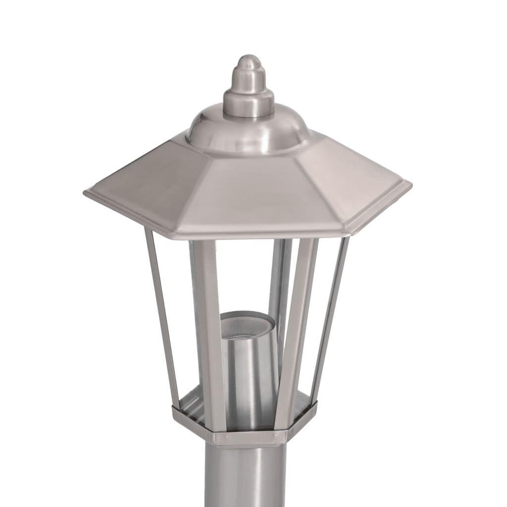 Path Lights 3 pcs. Silver 120 cm Stainless Steel