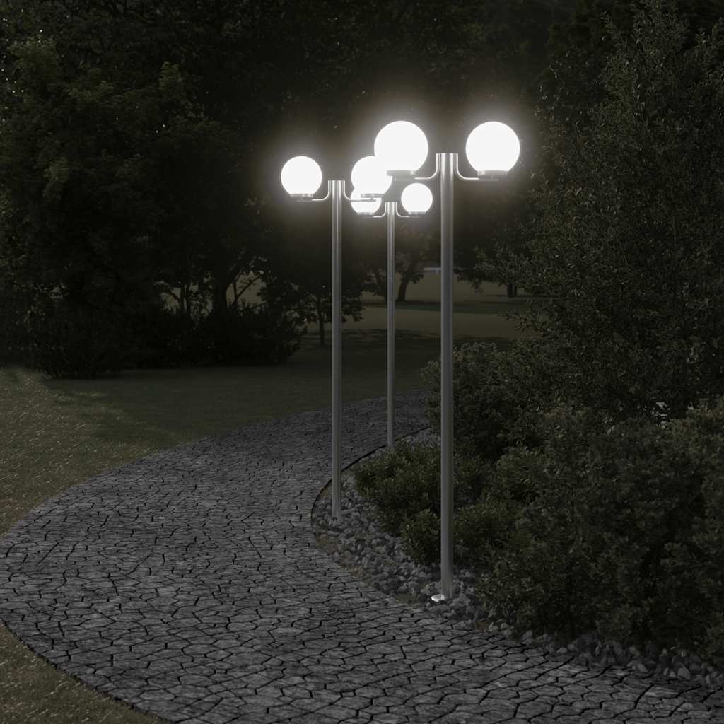 Path lights 3 pcs. Silver 215 cm Stainless Steel