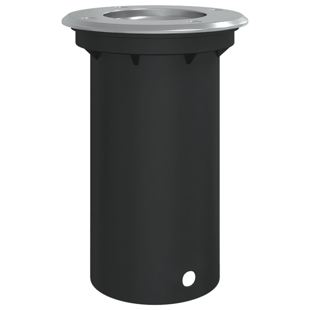 Luminaire encastré de sol rond noir 10,5x10,5 cm Aluminium moulé sous pression