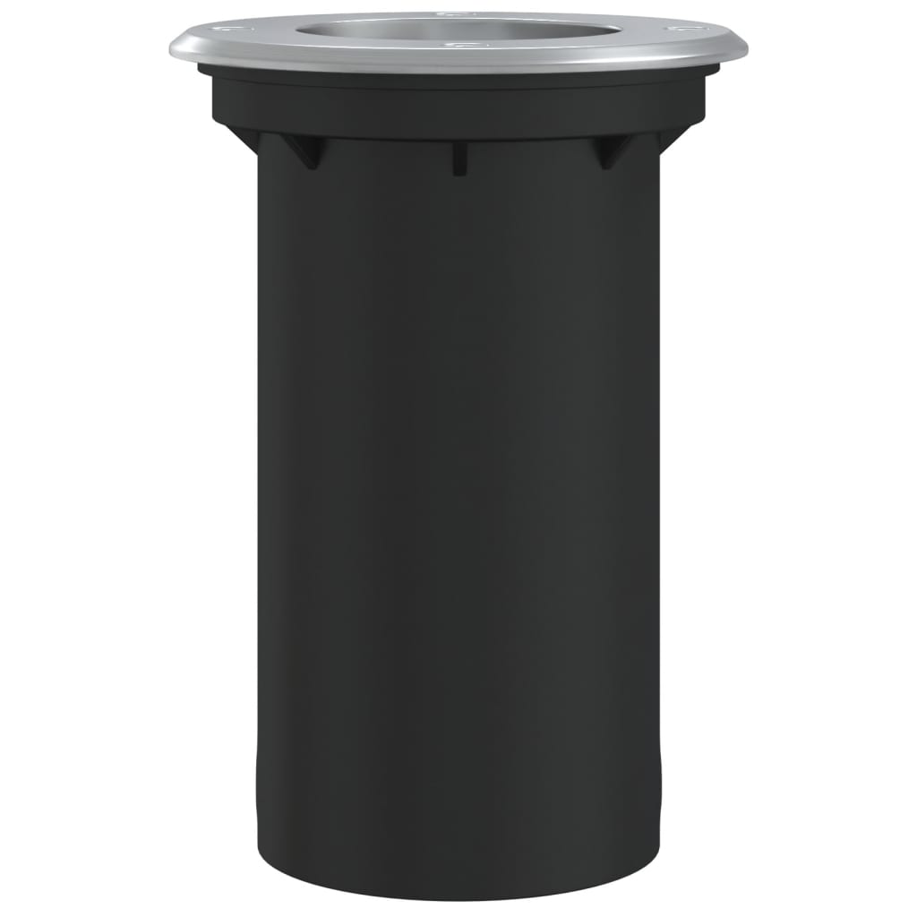 Luminaire encastré de sol rond noir 10,5x10,5 cm Aluminium moulé sous pression